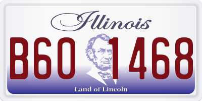 IL license plate B601468