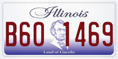 IL license plate B601469