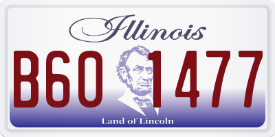 IL license plate B601477