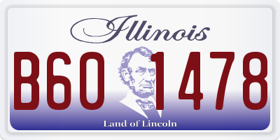 IL license plate B601478