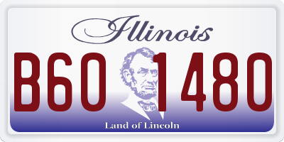 IL license plate B601480