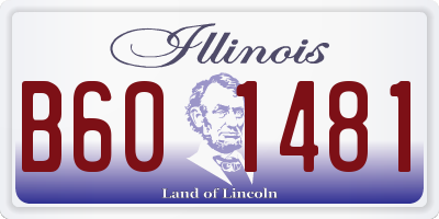 IL license plate B601481