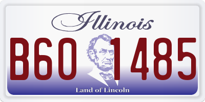IL license plate B601485