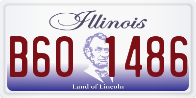 IL license plate B601486