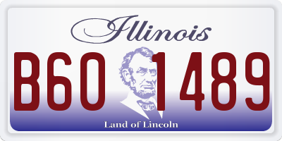 IL license plate B601489