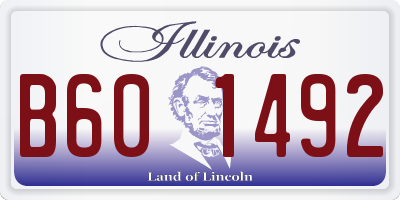IL license plate B601492