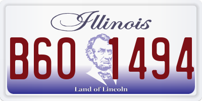 IL license plate B601494