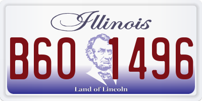 IL license plate B601496