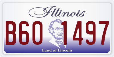 IL license plate B601497