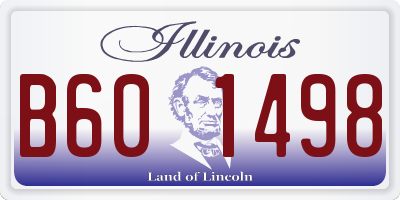 IL license plate B601498