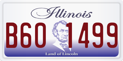 IL license plate B601499