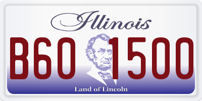 IL license plate B601500