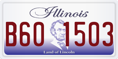 IL license plate B601503