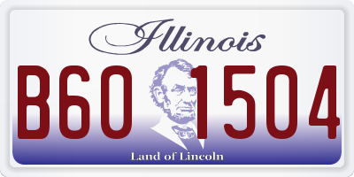 IL license plate B601504