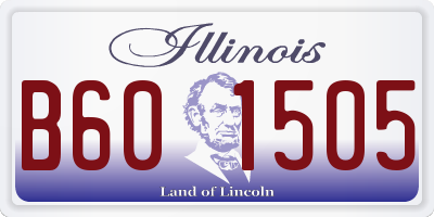 IL license plate B601505