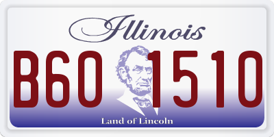 IL license plate B601510