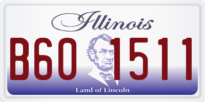 IL license plate B601511