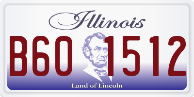 IL license plate B601512