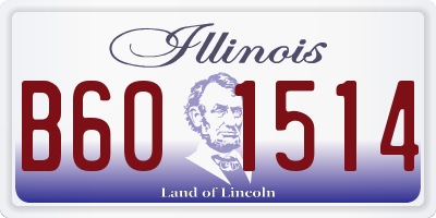IL license plate B601514