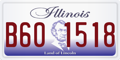 IL license plate B601518