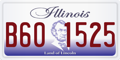 IL license plate B601525