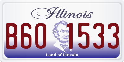 IL license plate B601533