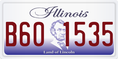 IL license plate B601535