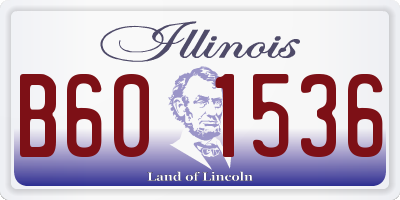 IL license plate B601536