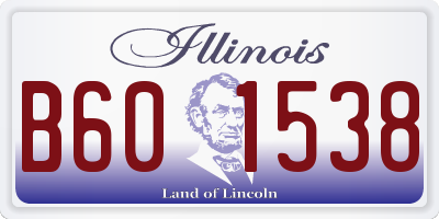 IL license plate B601538