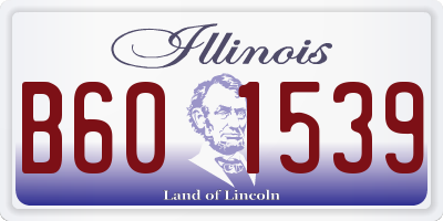 IL license plate B601539