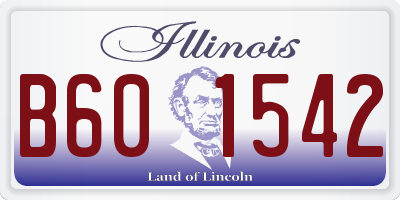 IL license plate B601542