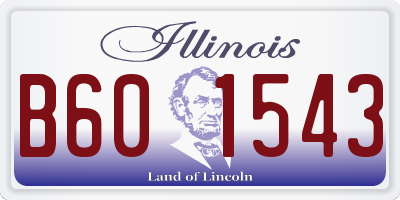 IL license plate B601543