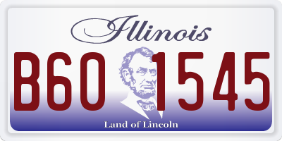 IL license plate B601545