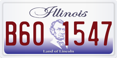 IL license plate B601547