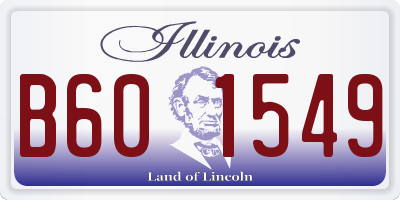 IL license plate B601549