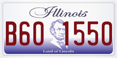 IL license plate B601550