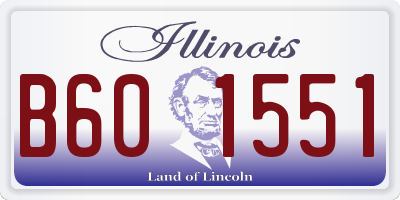 IL license plate B601551