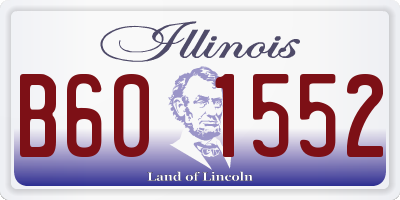 IL license plate B601552
