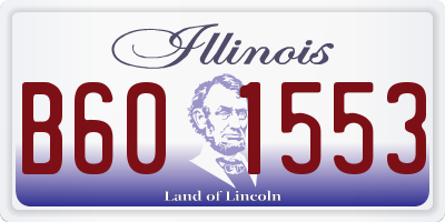 IL license plate B601553