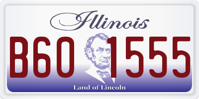 IL license plate B601555