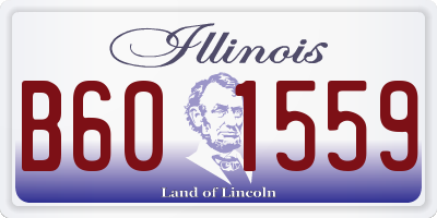 IL license plate B601559