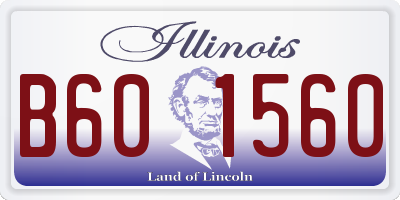 IL license plate B601560