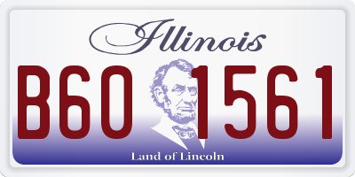IL license plate B601561