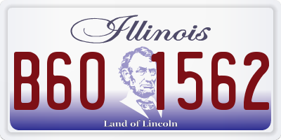IL license plate B601562