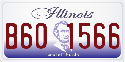 IL license plate B601566