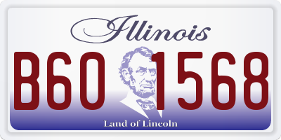 IL license plate B601568