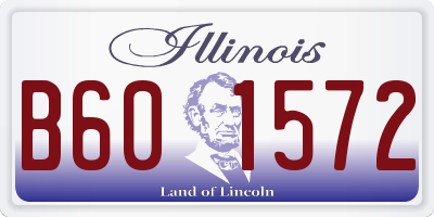 IL license plate B601572