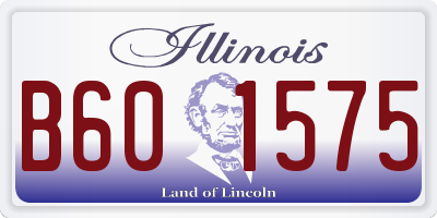 IL license plate B601575