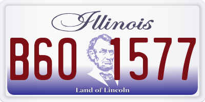 IL license plate B601577