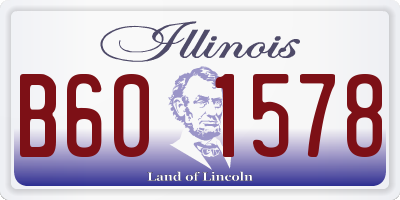 IL license plate B601578